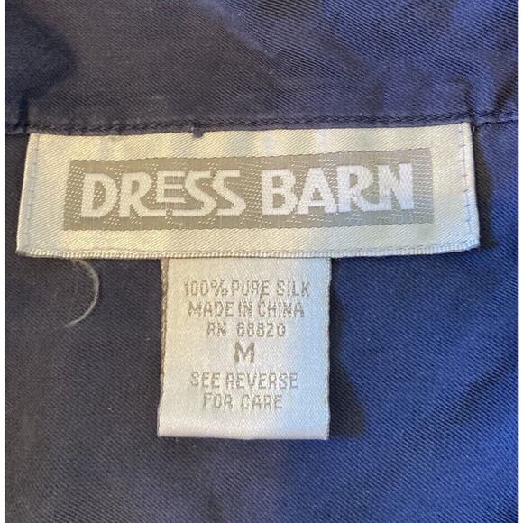 Dress Barn 100% Silk Button Up Blouse Size Medium Women’s Blue - Picture 3 of 8